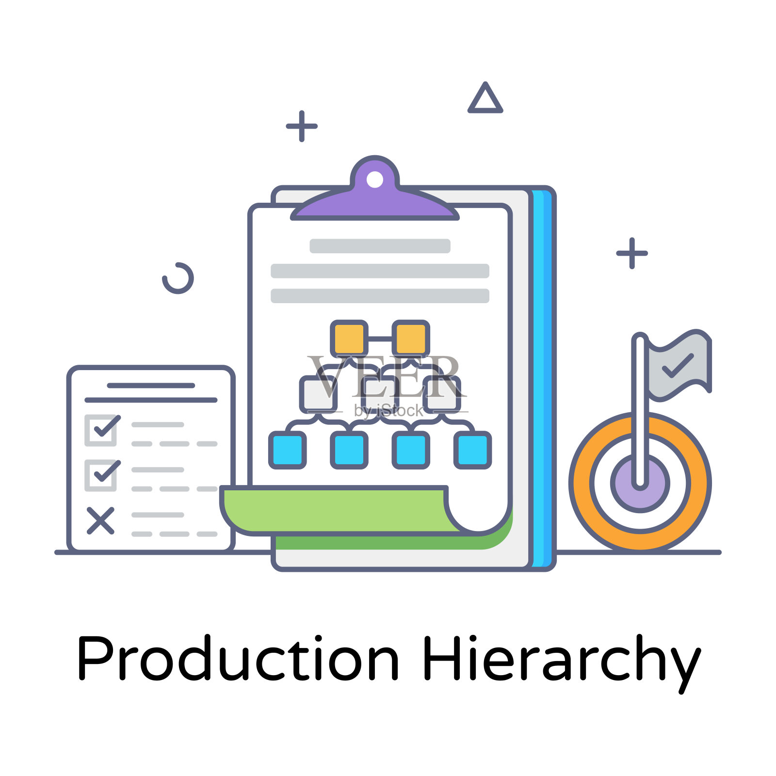 生产层次结构插画图片素材