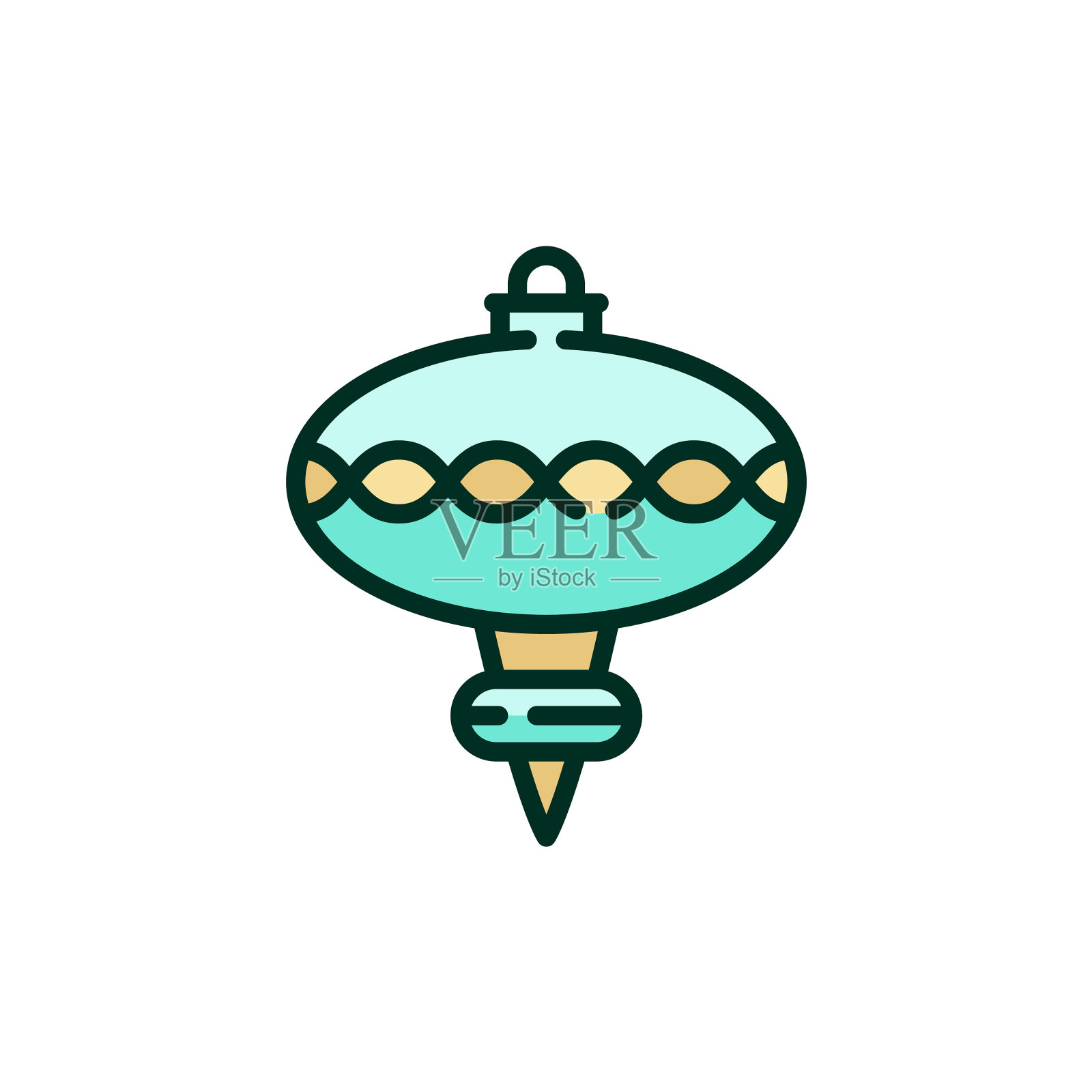 圣诞节五颜六色的装饰物设计元素图片