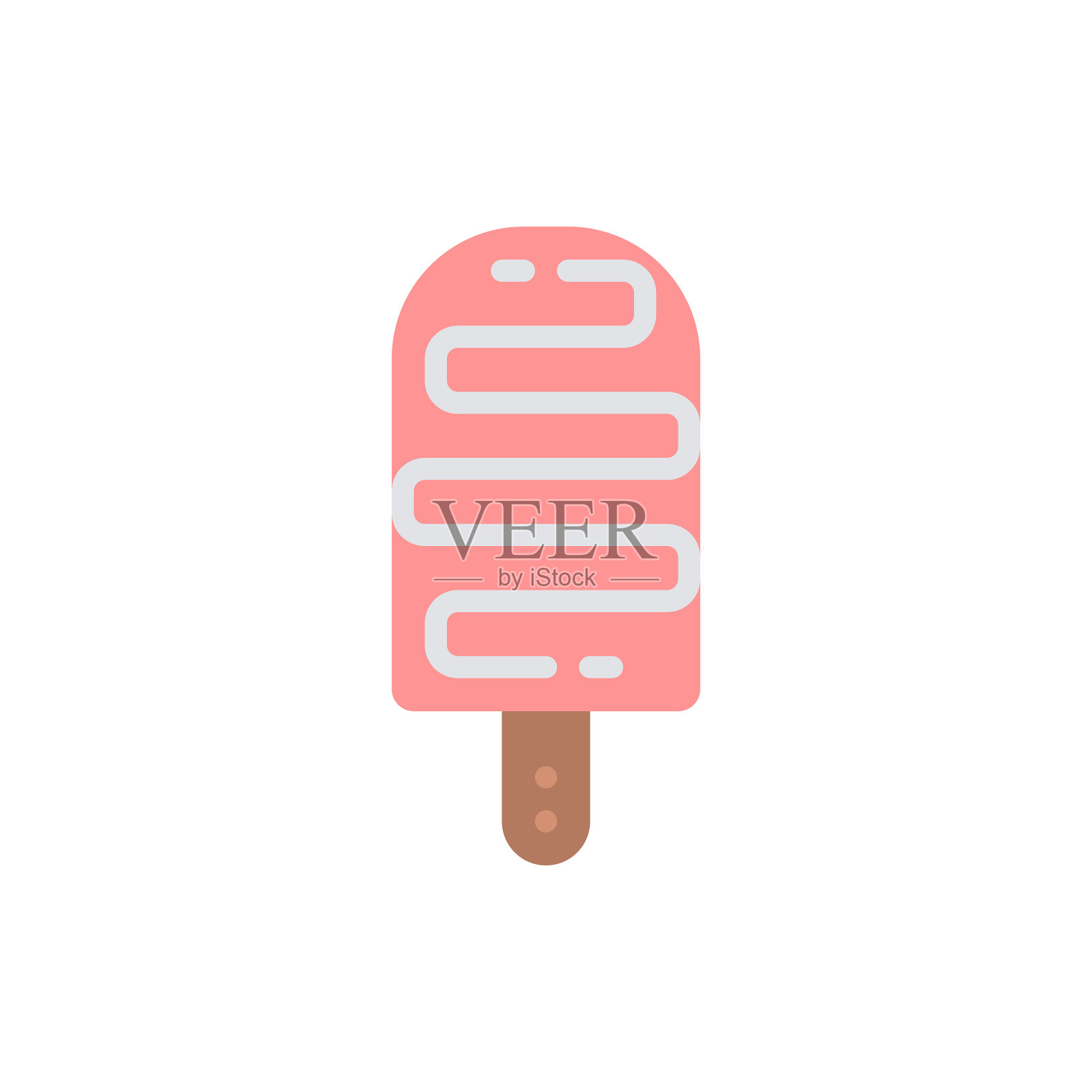 冰淇淋图标孤立在白色背景设计元素图片