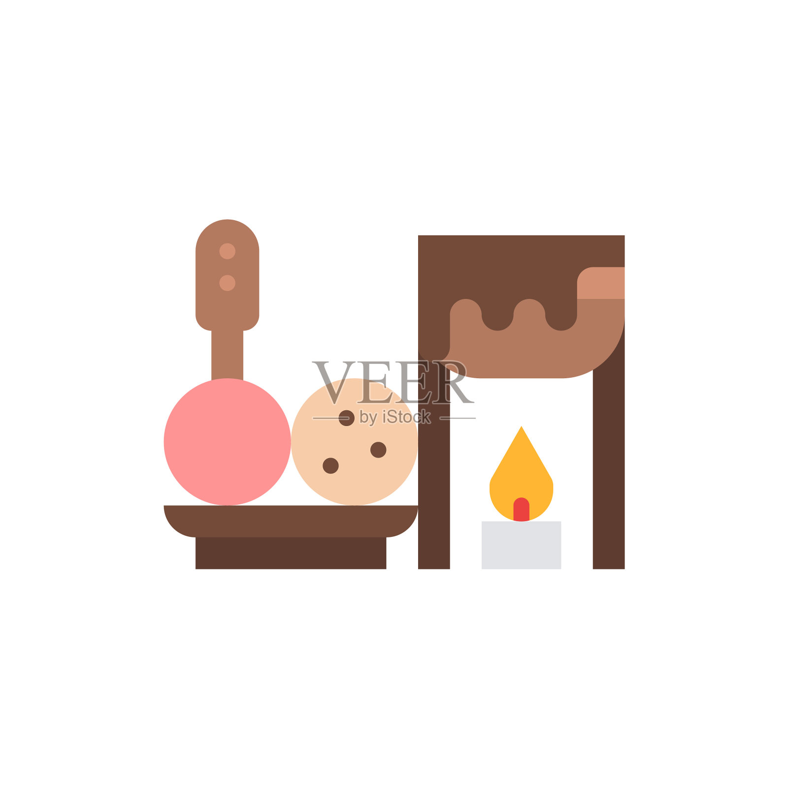 冰淇淋图标孤立在白色背景设计元素图片