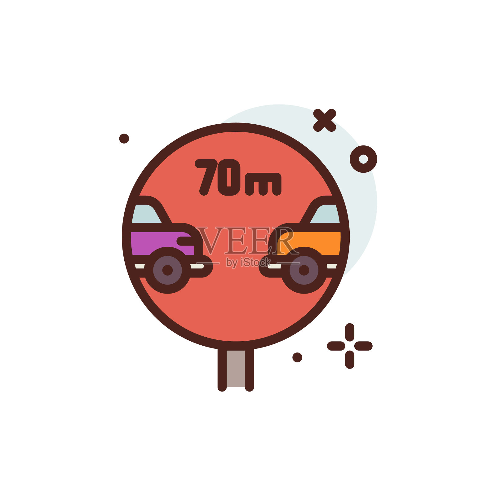 路标图标孤立在白色背景上设计元素图片