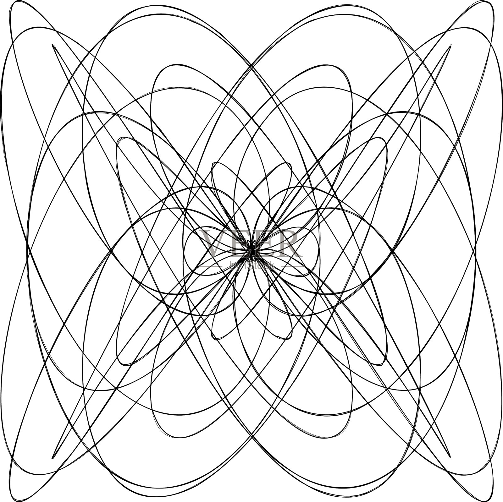 抽象结点设计元素随机相交插画图片素材