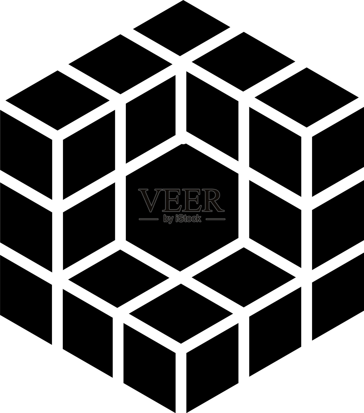 3d立方体方形图标符号和标志系列插画图片素材