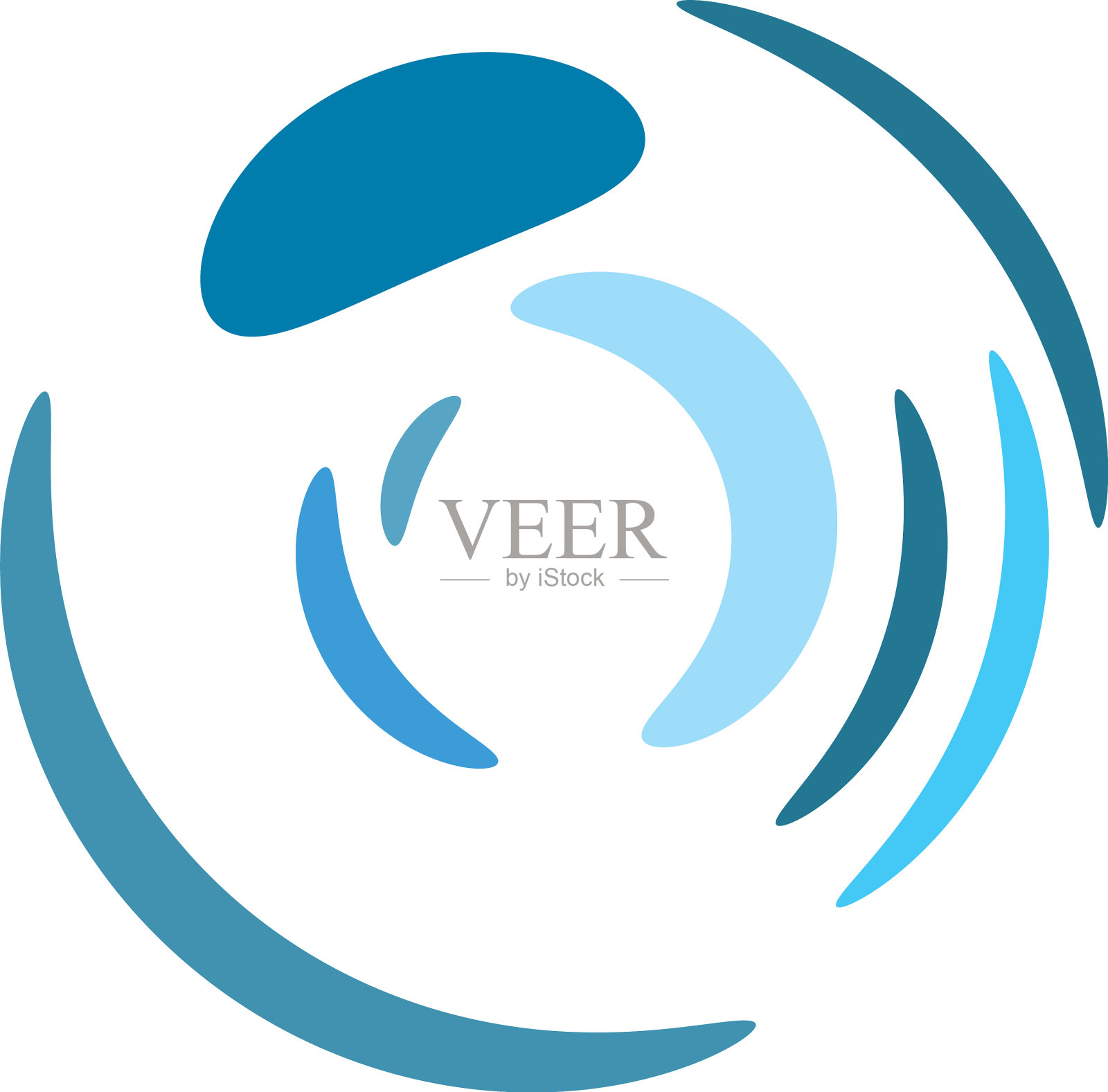 水蓝色的污迹污迹的圆形污迹插画图片素材