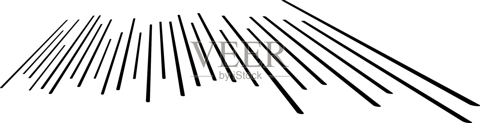 平行的直线条纹在透视3d插画图片素材