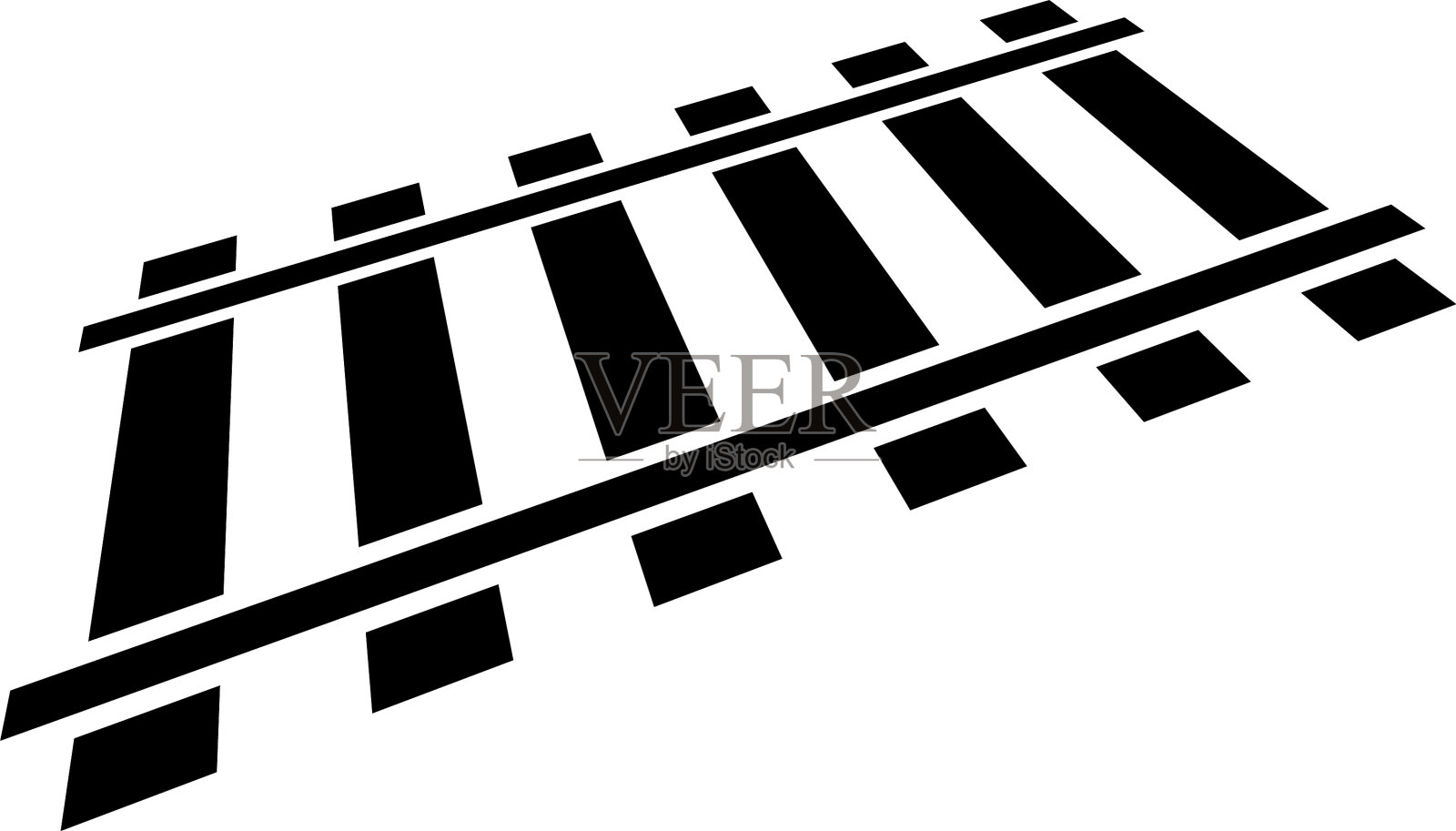 铁路列车轨道轮廓铁路轮廓插画图片素材