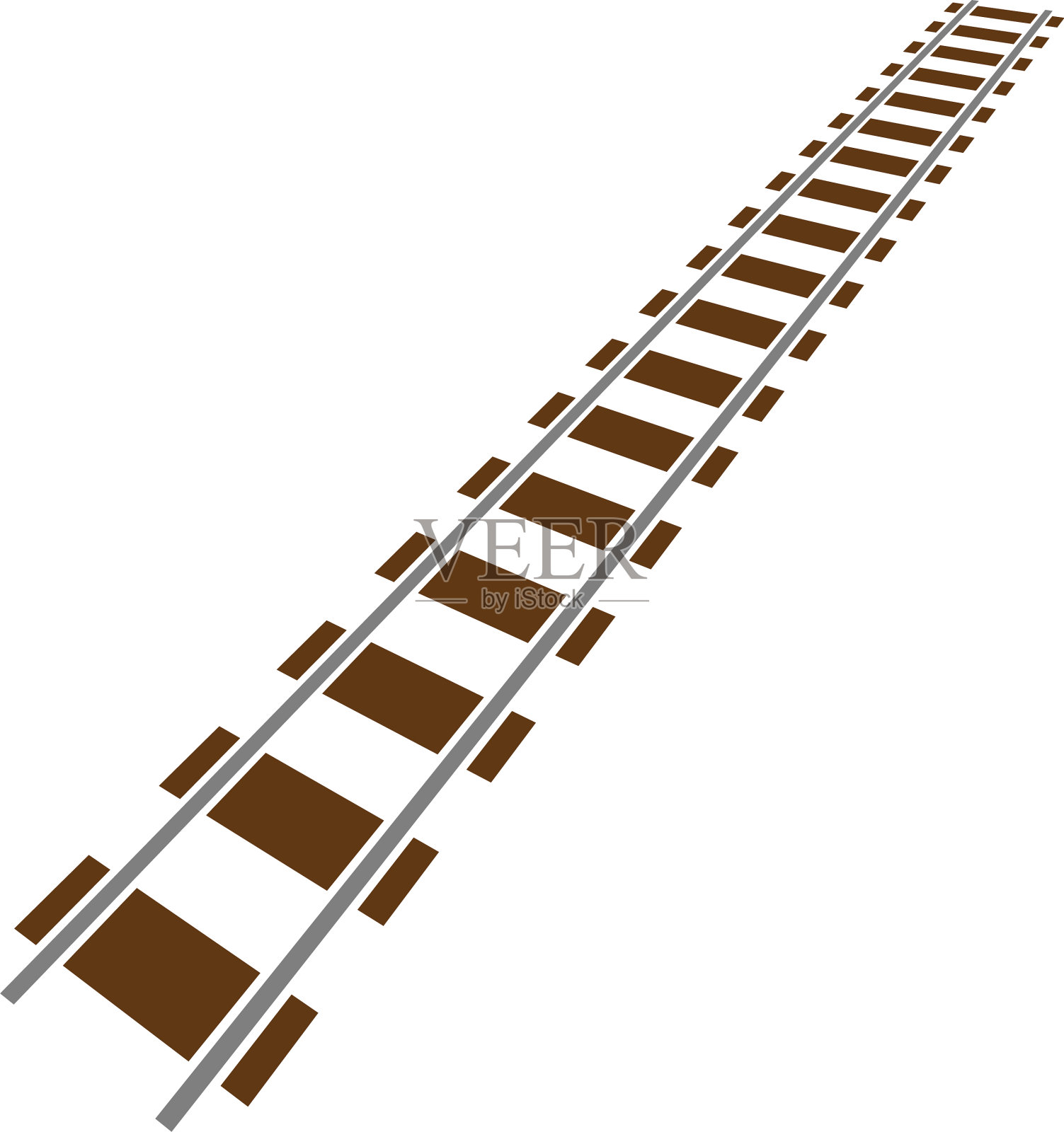 铁路列车轨道轮廓铁路轮廓插画图片素材