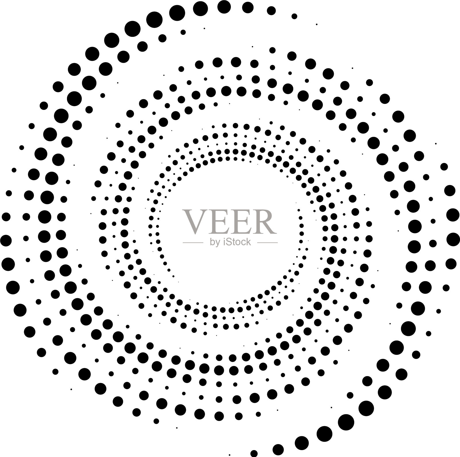 圆点点点，圆螺旋，漩涡，漩涡插画图片素材