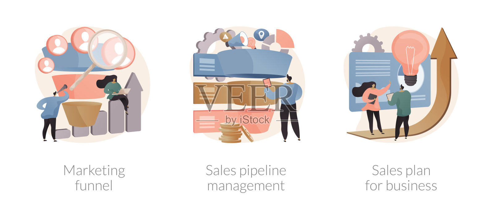 企业战略抽象概念矢量插图。插画图片素材