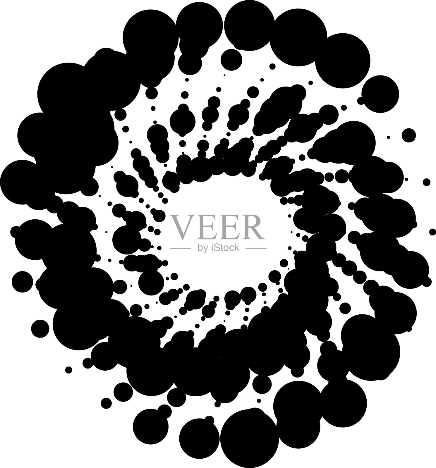 圆点点点，圆螺旋，漩涡，漩涡插画图片素材