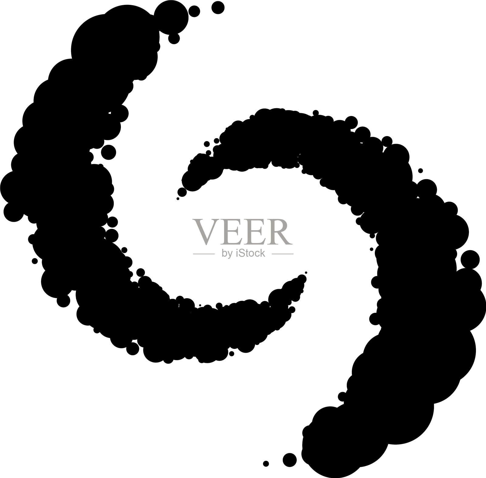 圆点点点，圆螺旋，漩涡，漩涡插画图片素材