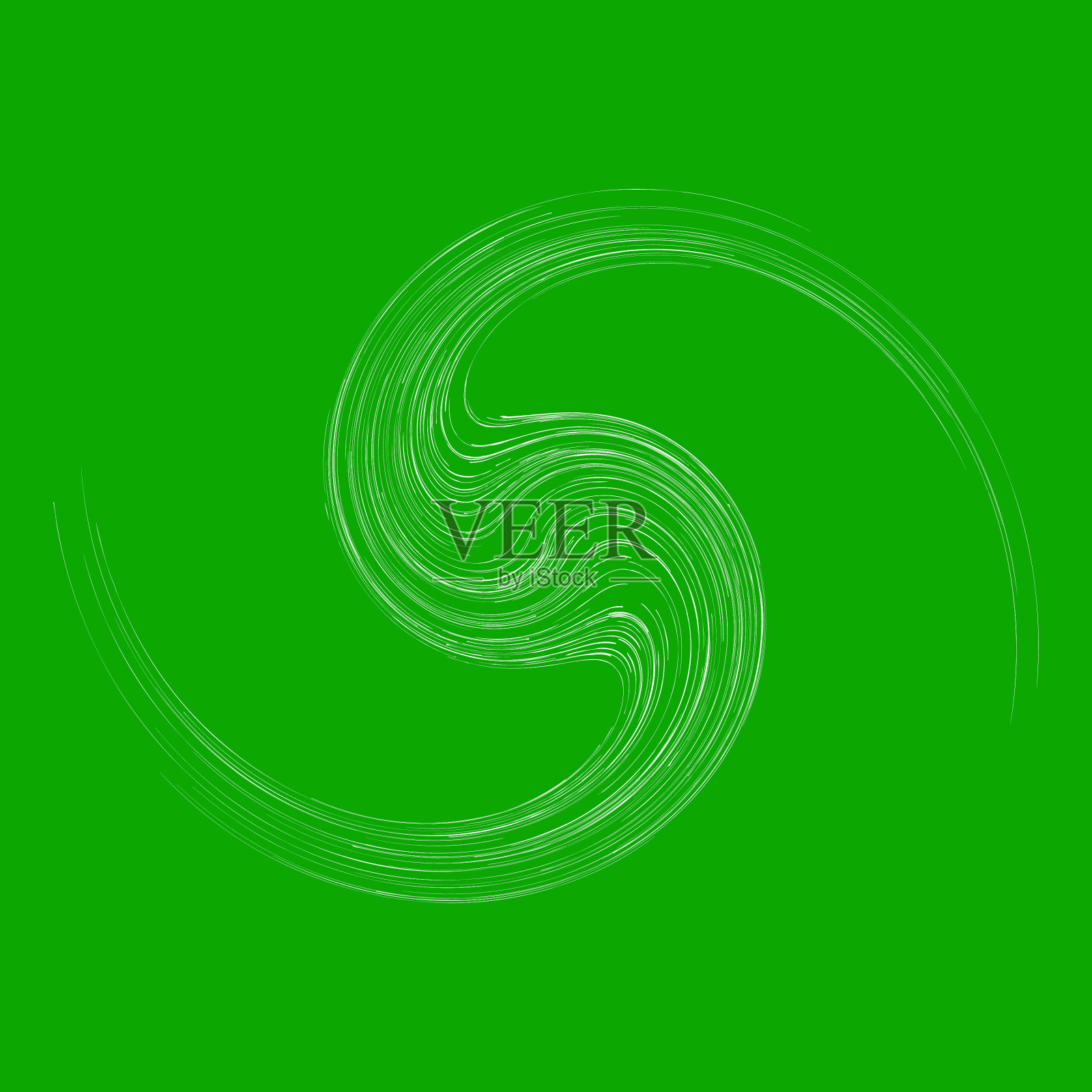 摘茎卷须植物圆形螺旋状插画图片素材