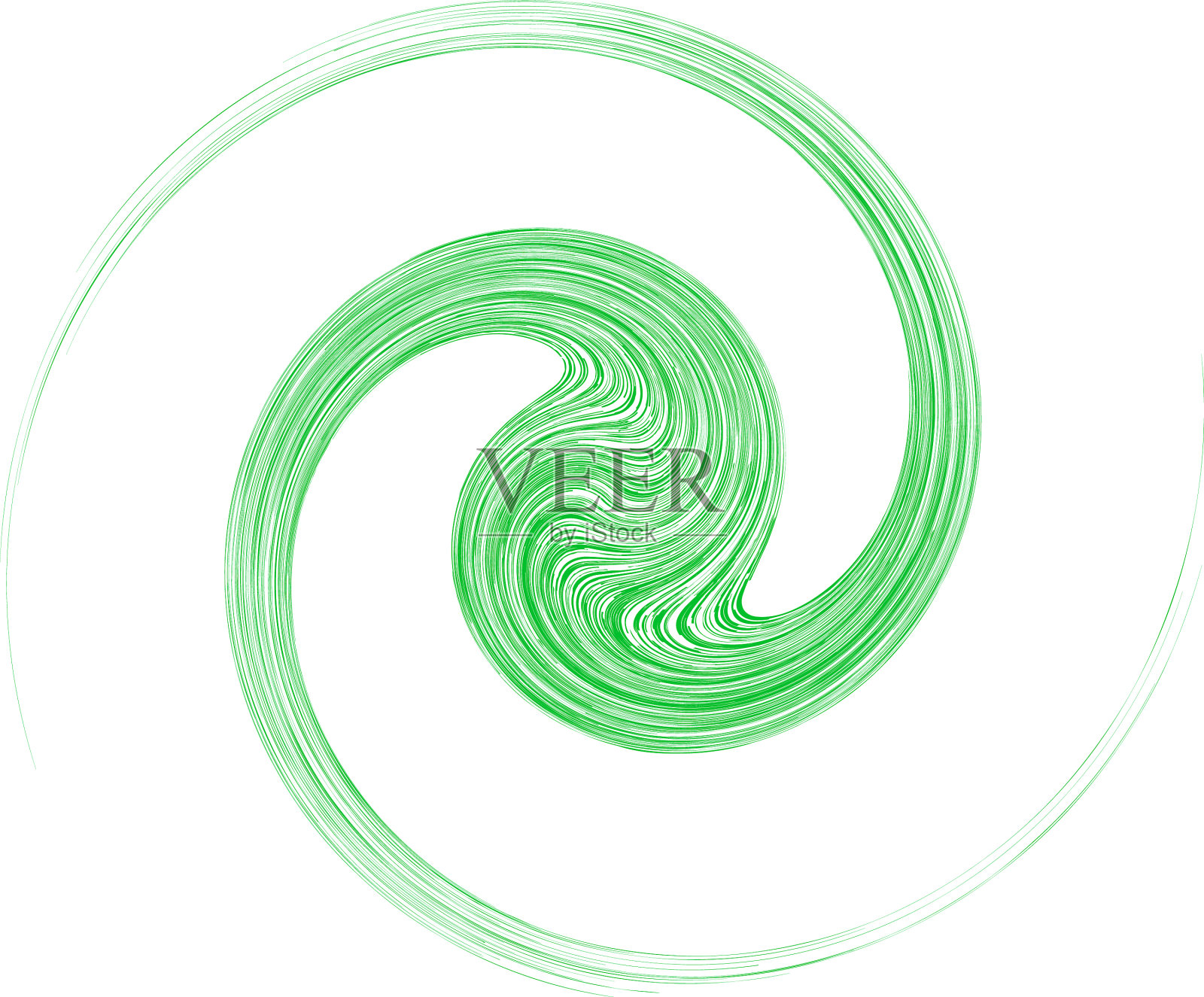 摘茎卷须植物圆形螺旋状插画图片素材