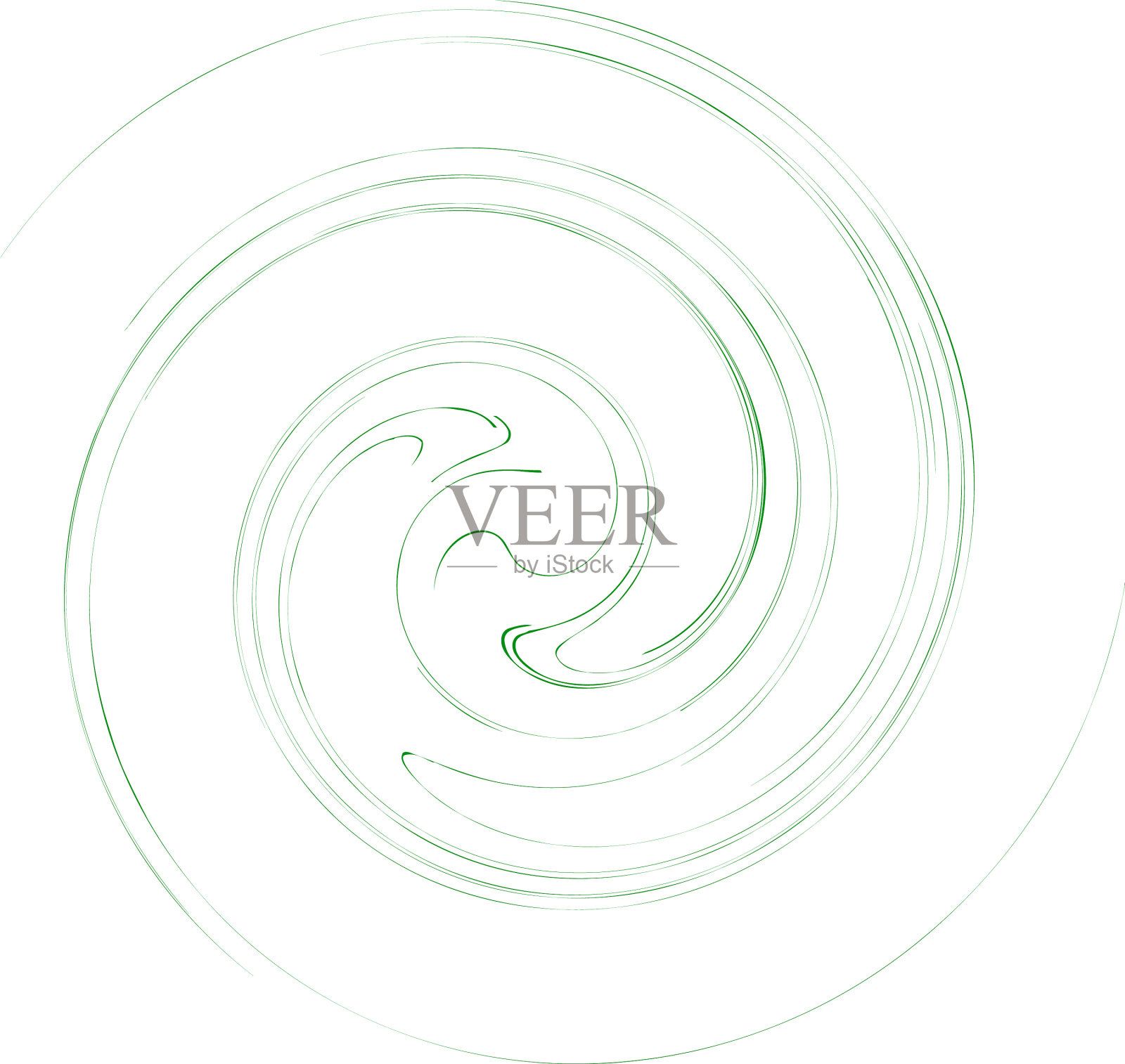 摘茎卷须植物圆形螺旋状插画图片素材