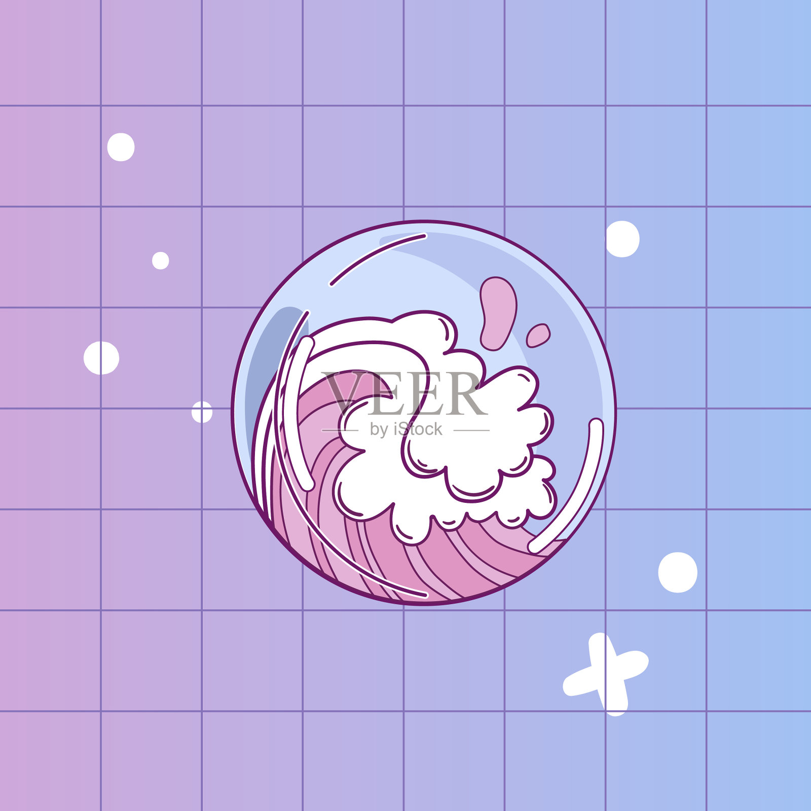 波浪标志美观简约插画图片素材