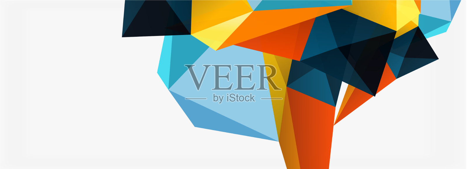 3d马赛克抽象背景低聚形状插画图片素材