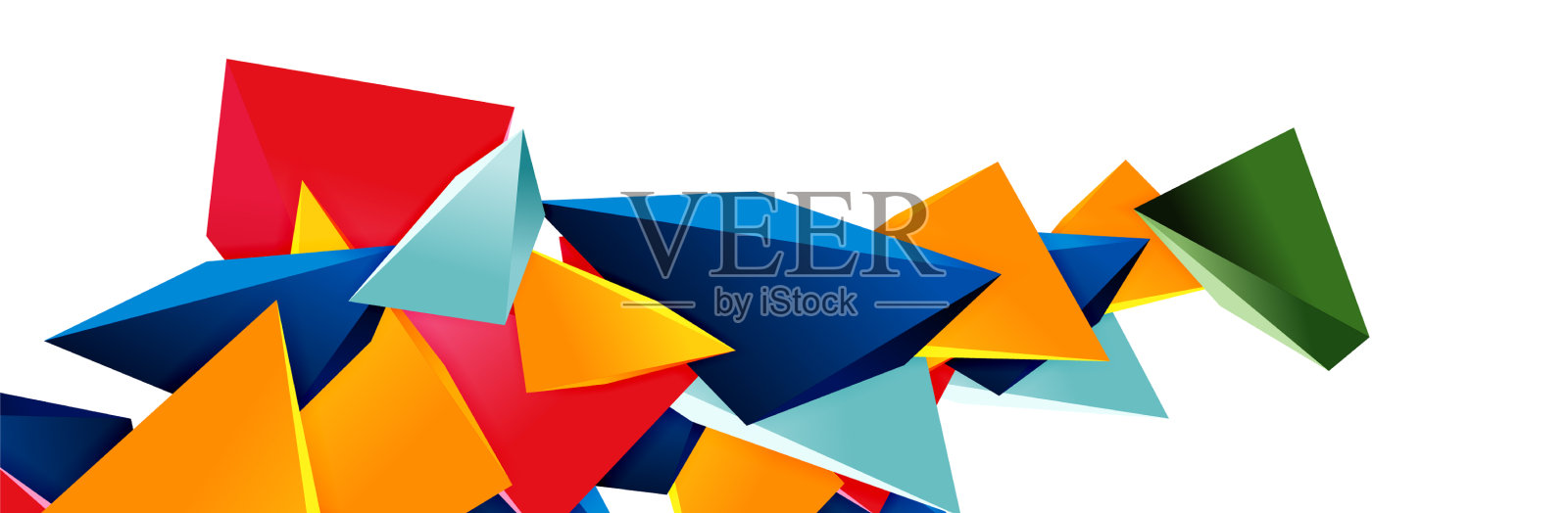 三角形镶嵌抽象背景三维三角形设计元素图片