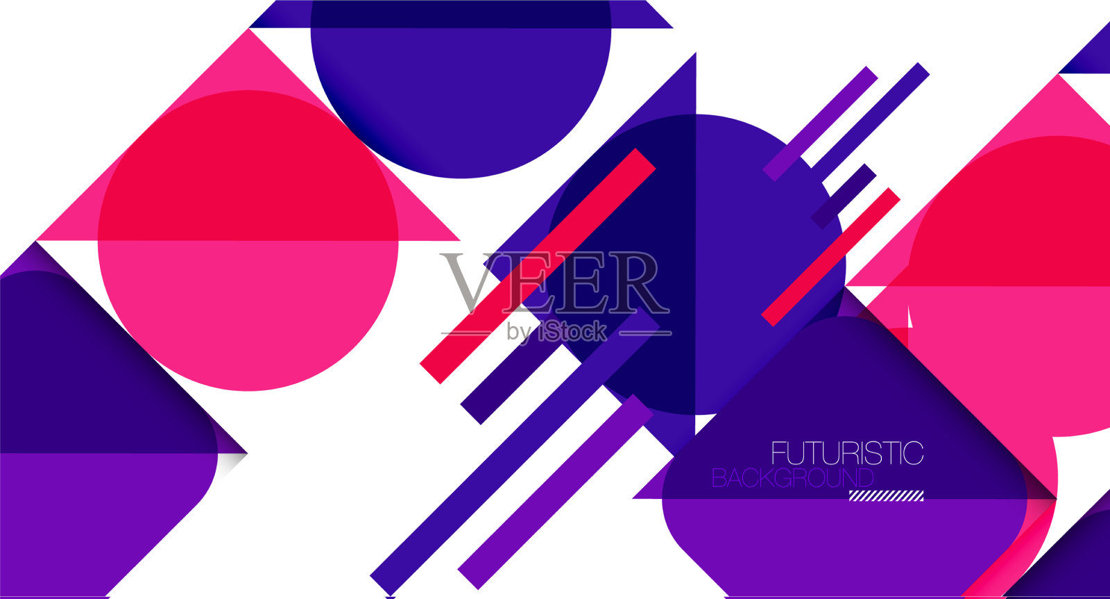 简单的圆圈和三角形是抽象的背景插画图片素材