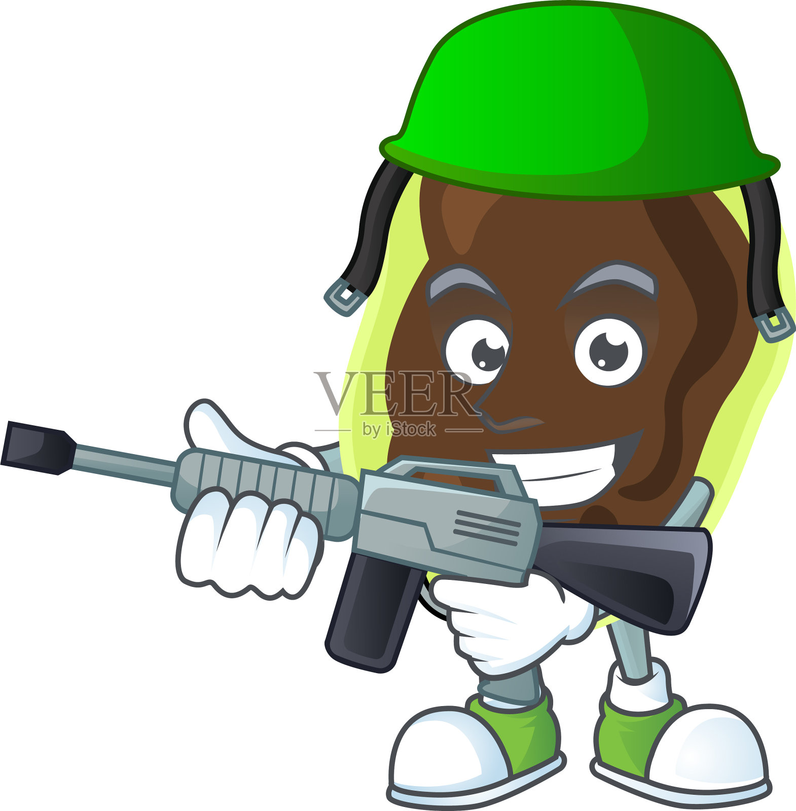 厚壁菌是一支使用自动机枪的专用军队设计元素图片