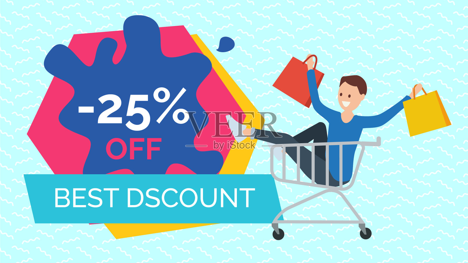 促销打折，年轻时尚设计元素图片