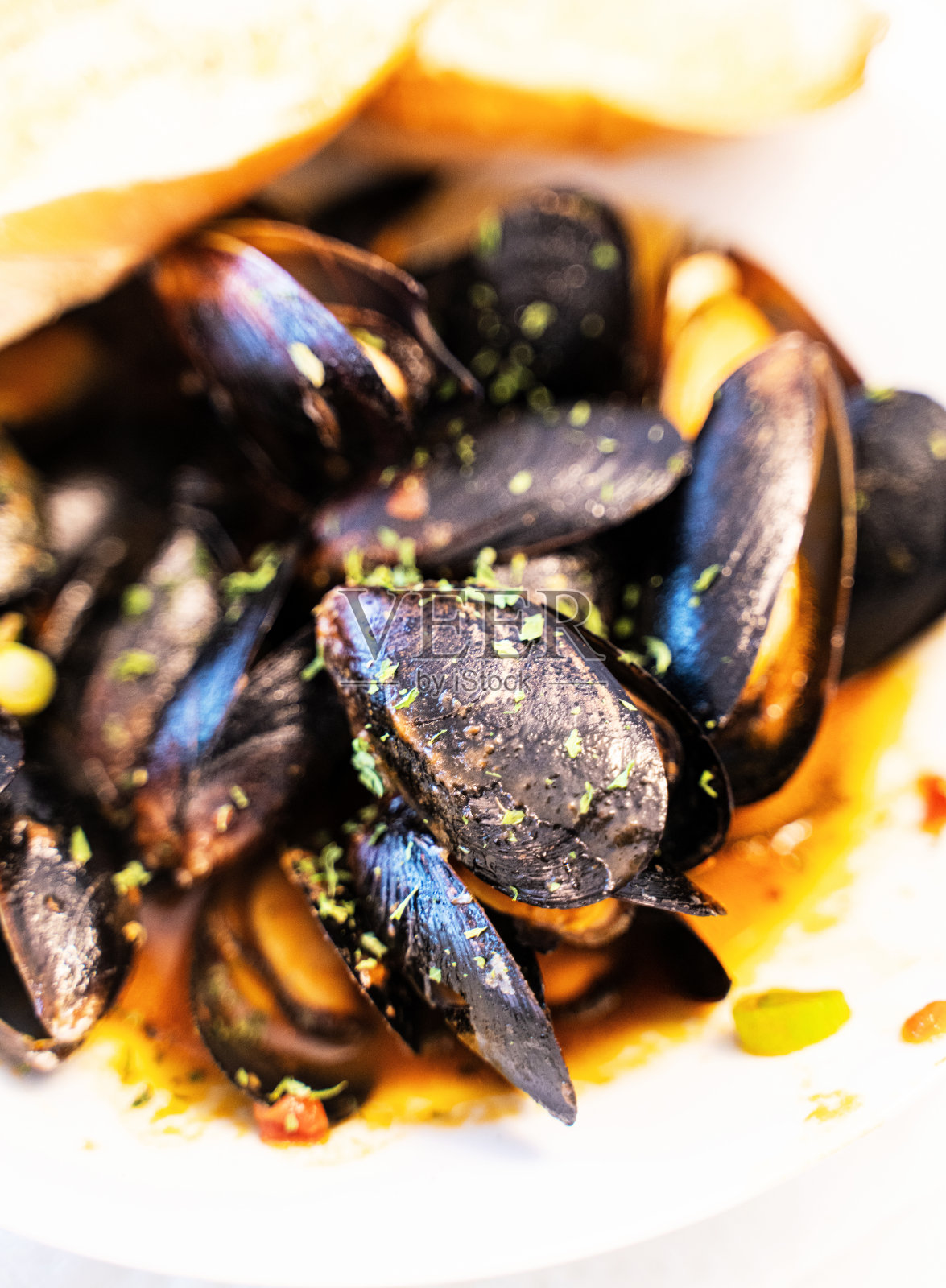 贻贝开胃菜照片摄影图片