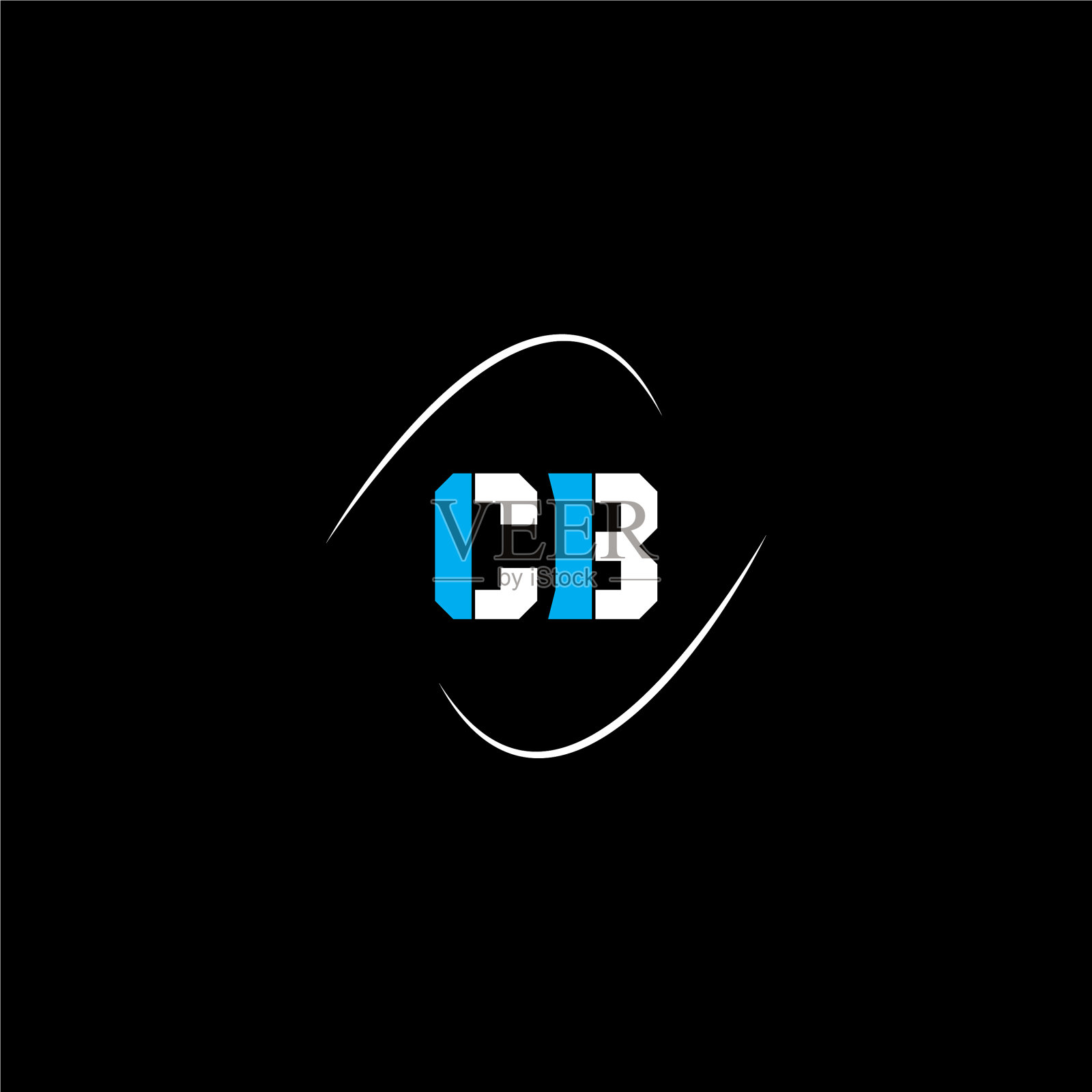 C、b字母标志抽象设计上采用黑色颜色插画图片素材