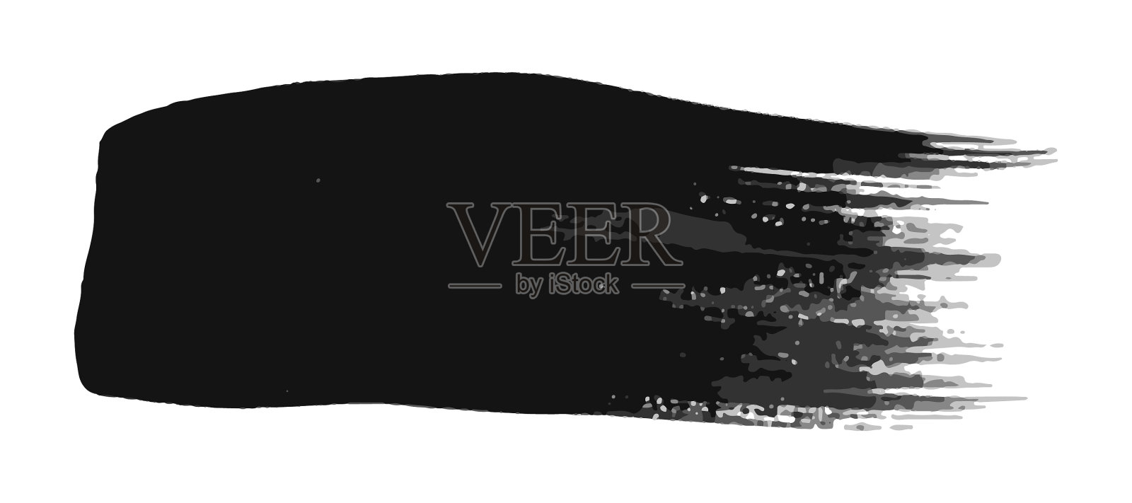 白色背景上的黑色笔触设计元素图片