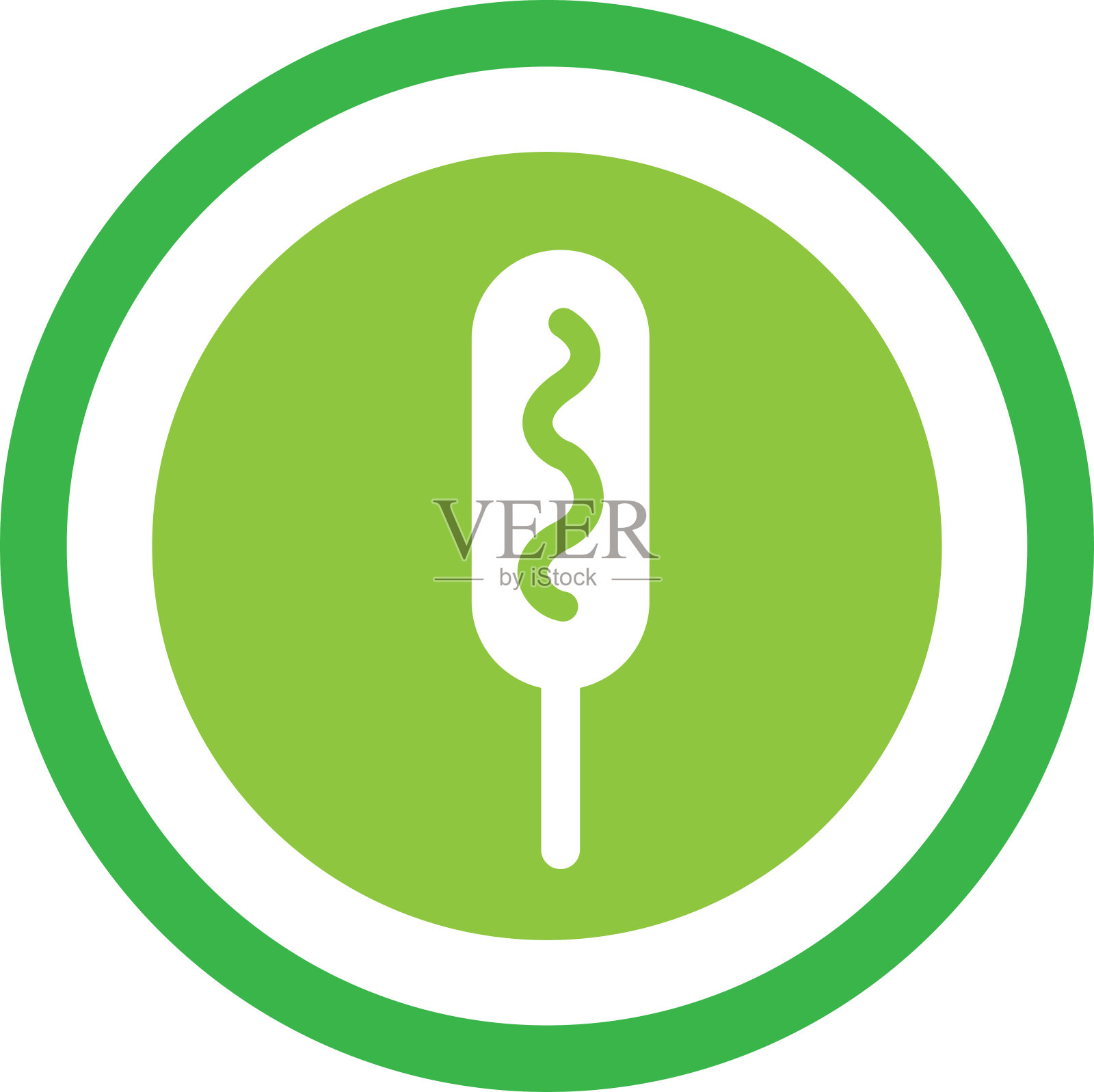 简单的冰淇淋图标标识设计插画图片素材