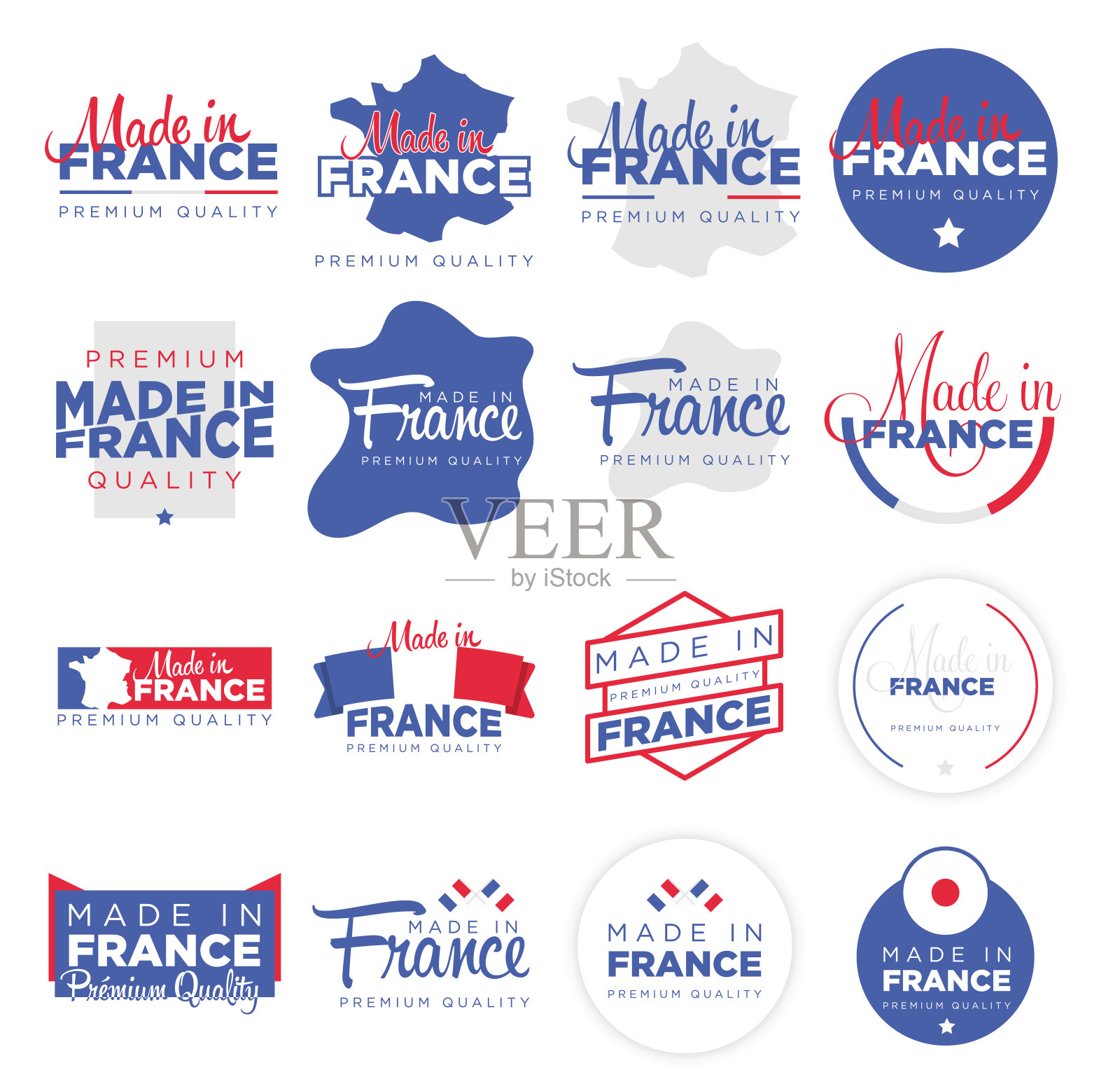 “法国制造”徽章收藏插画图片素材