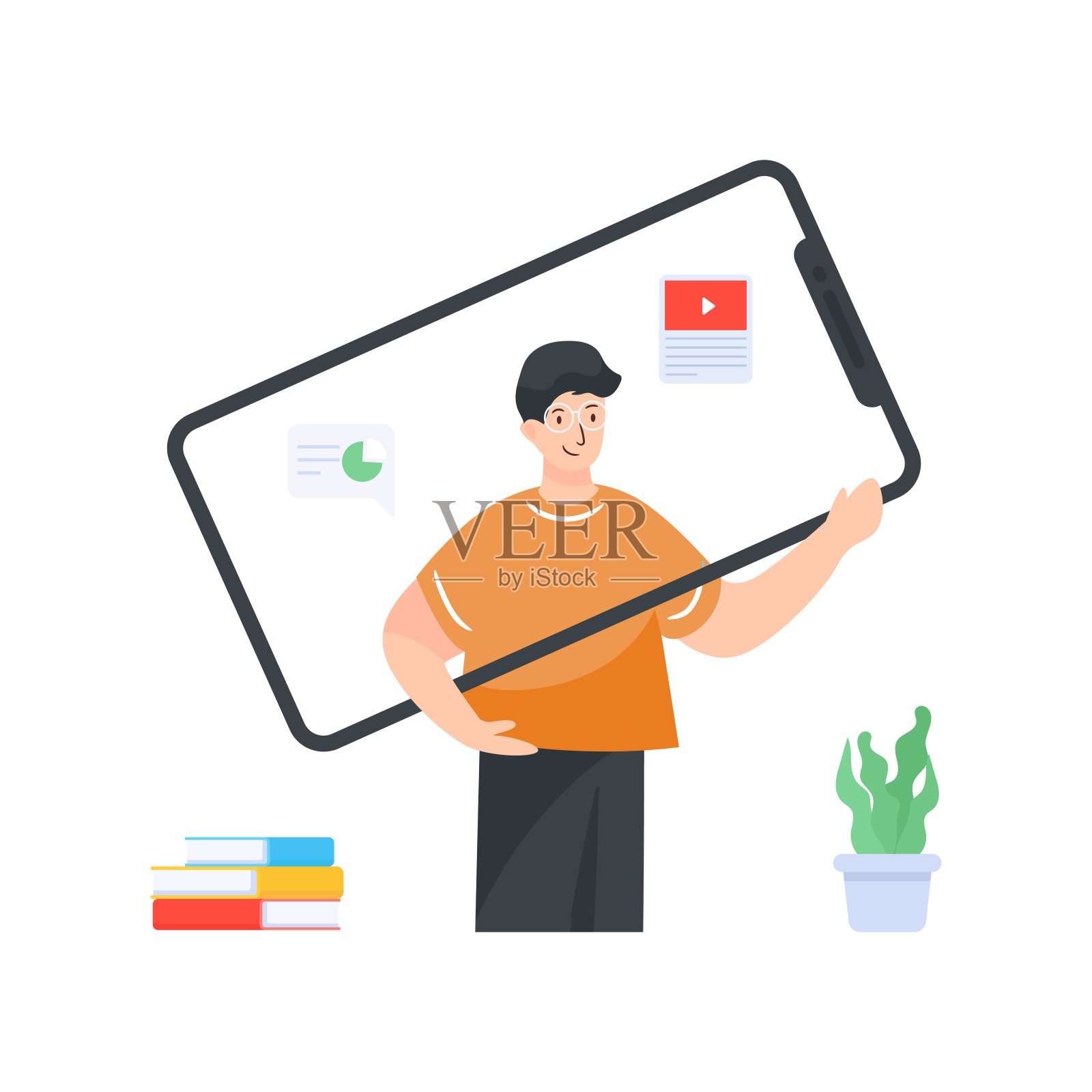 E学习插画图片素材