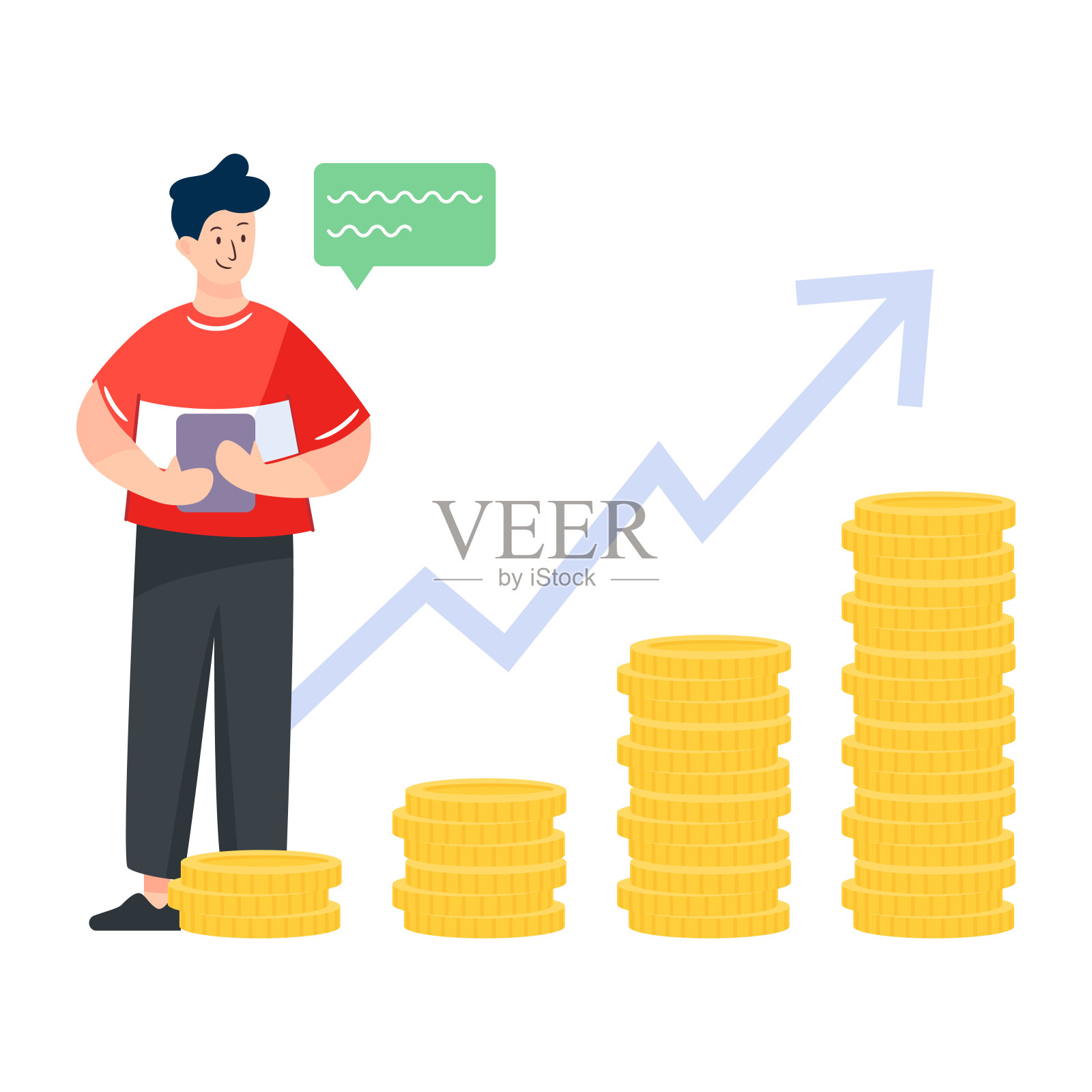 销售预测插画图片素材