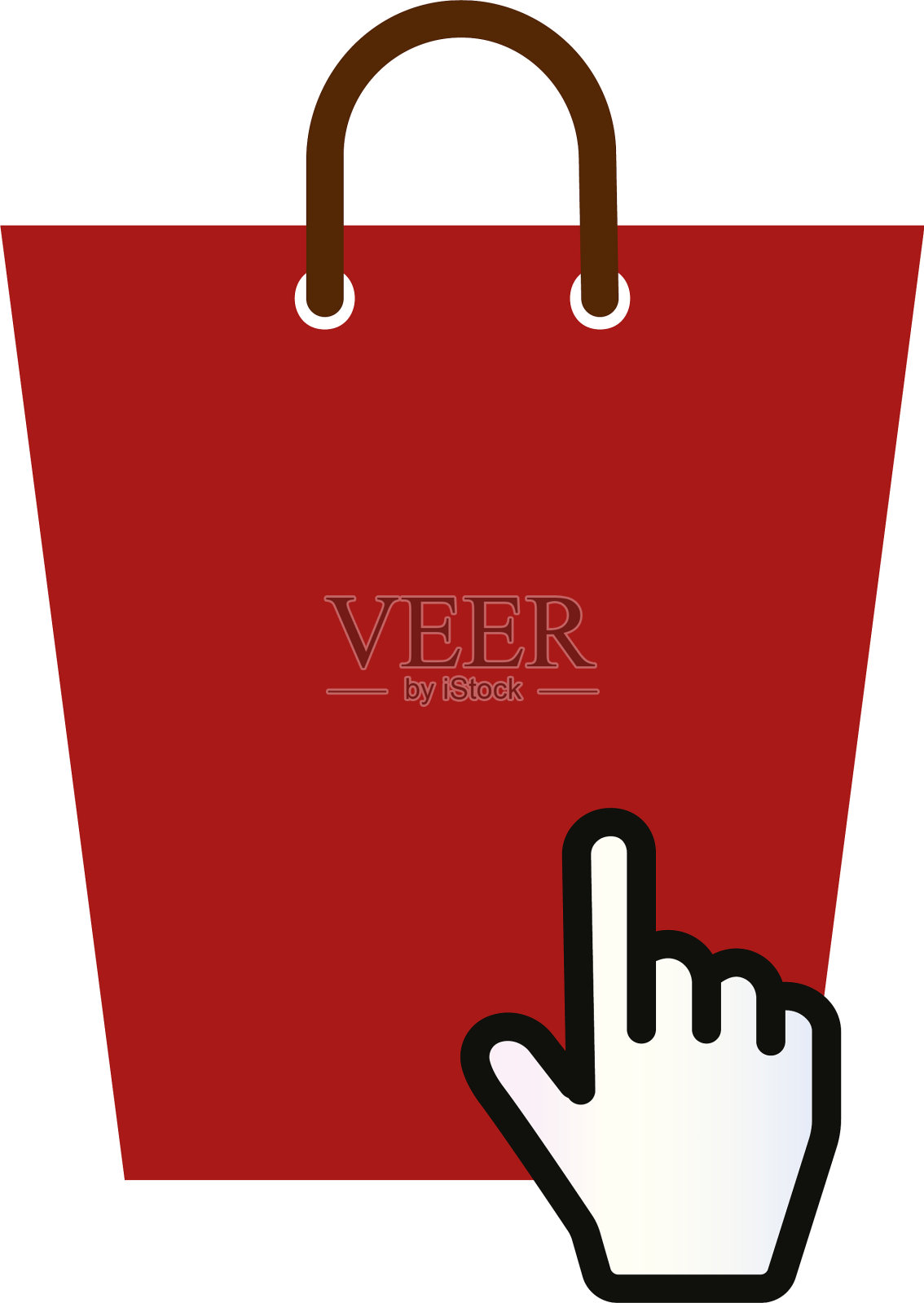 孤立的网上购物插画图片素材