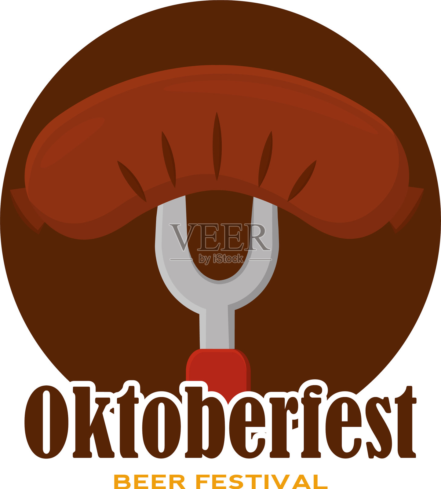 孤立的德国香肠插画图片素材