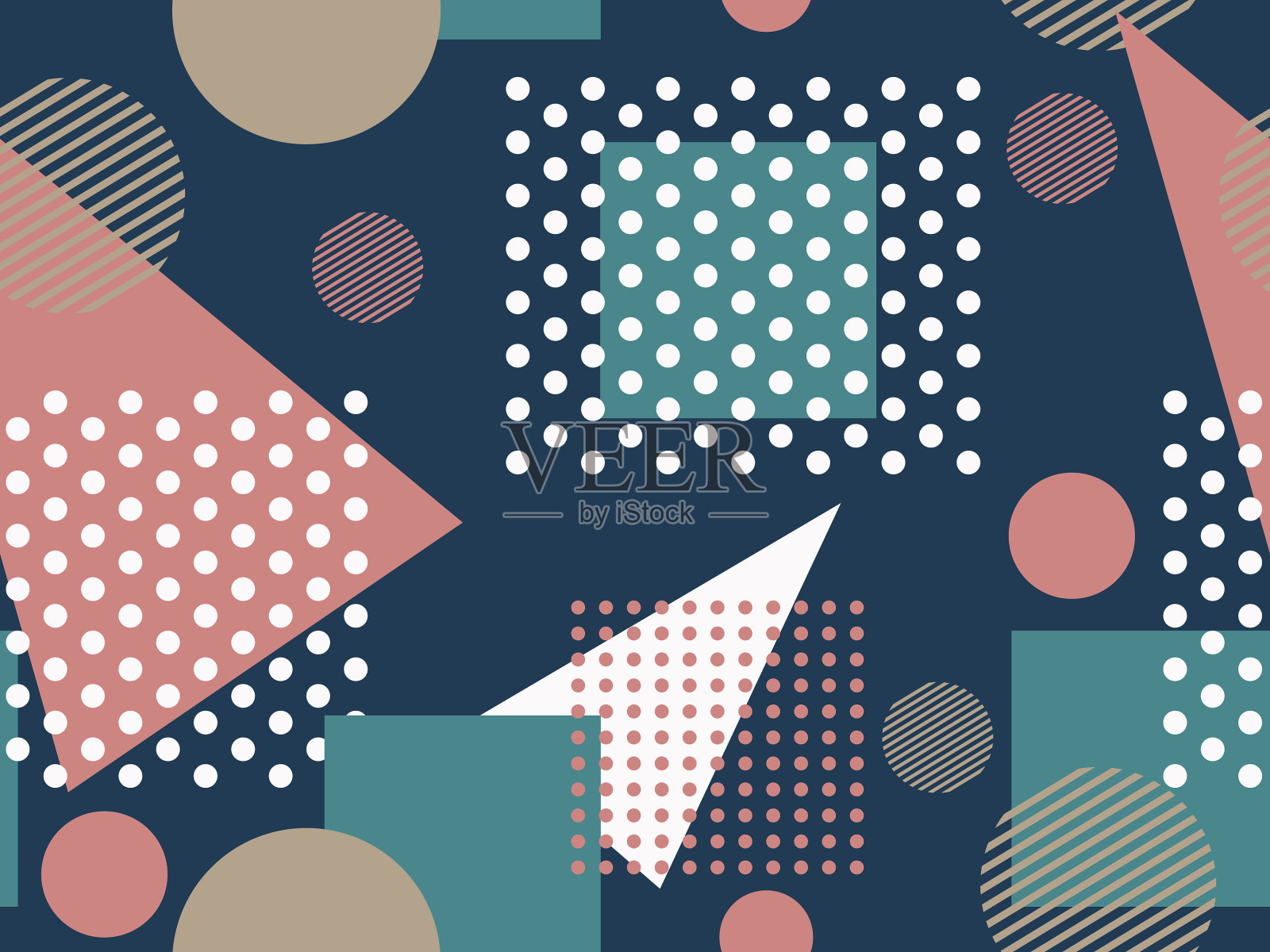 无缝图案与几何形状在插画图片素材