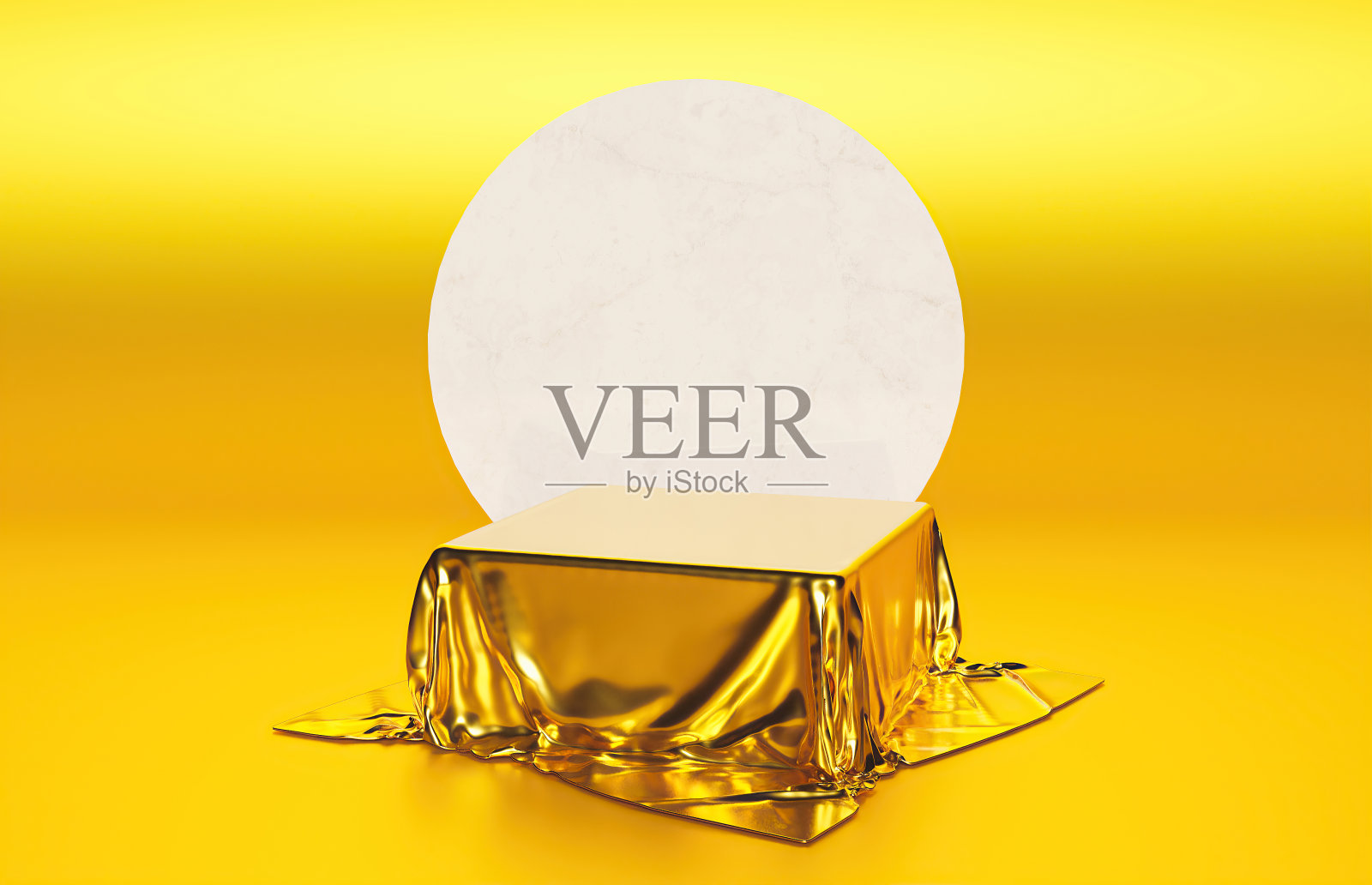 立体展台，金色面料，产品展示照片摄影图片