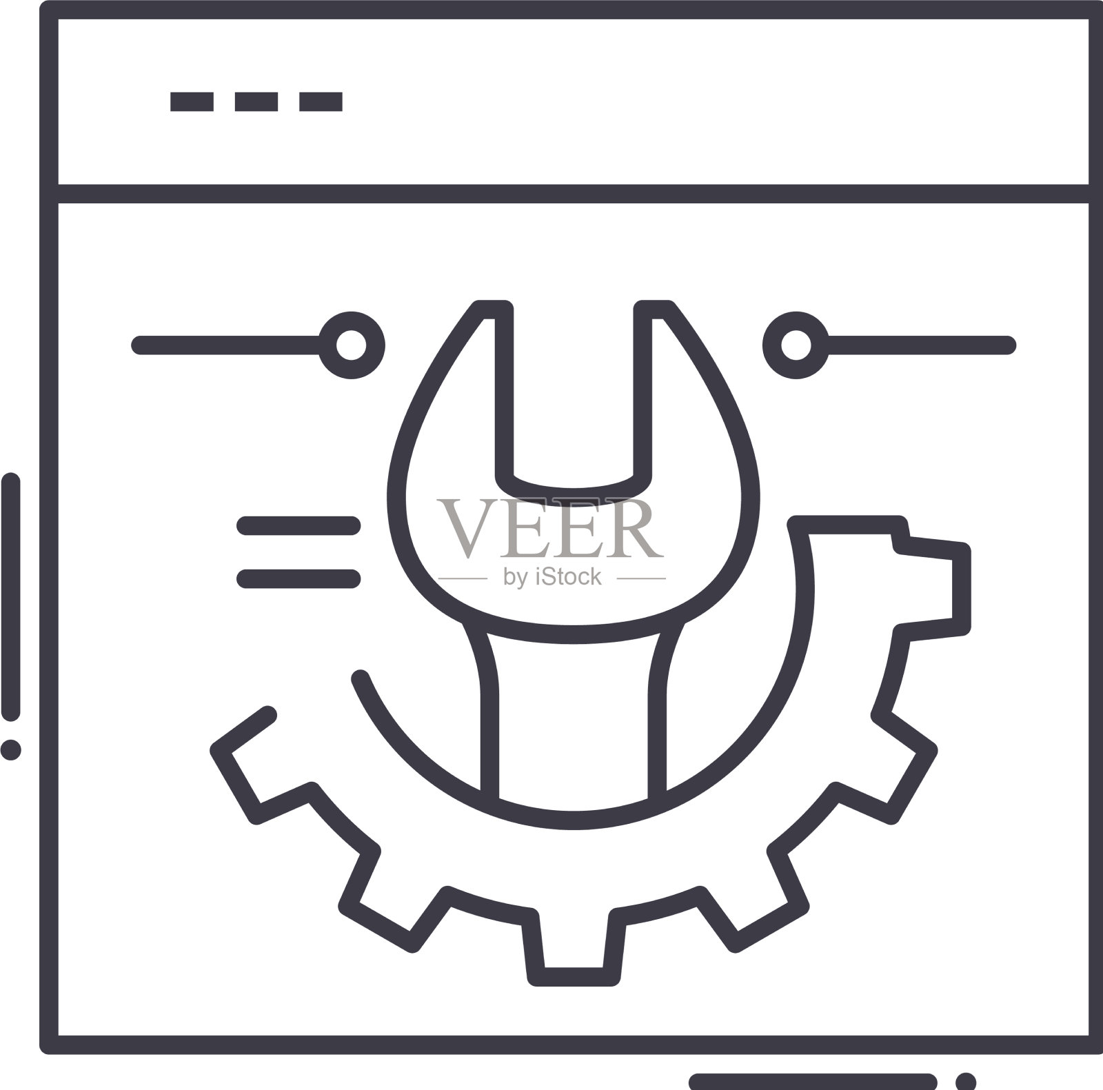 网页设计图标线性孤立设计元素图片