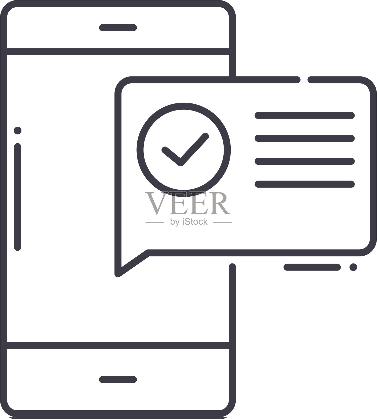 验证图标线性隔离设计元素图片