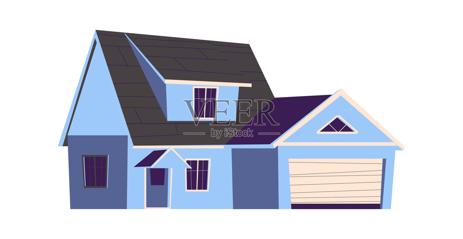 房屋建筑孤立设计元素图片