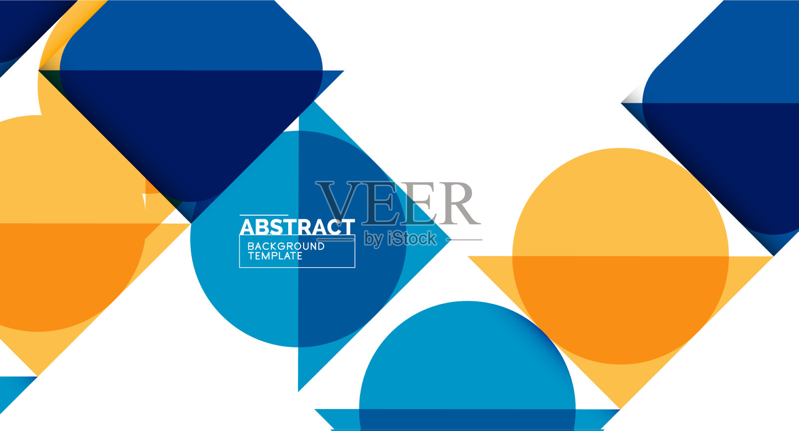 简单的圆圈和三角形是抽象的背景设计模板素材