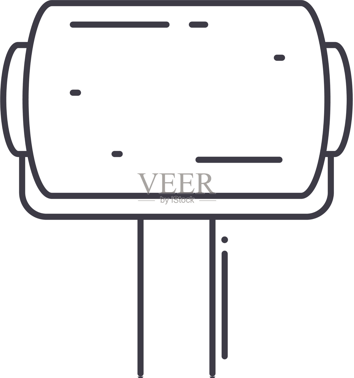 漆辊图标线性隔离设计元素图片