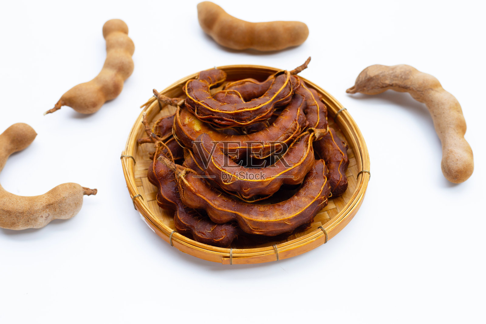 罗望子，白色的热带水果照片摄影图片