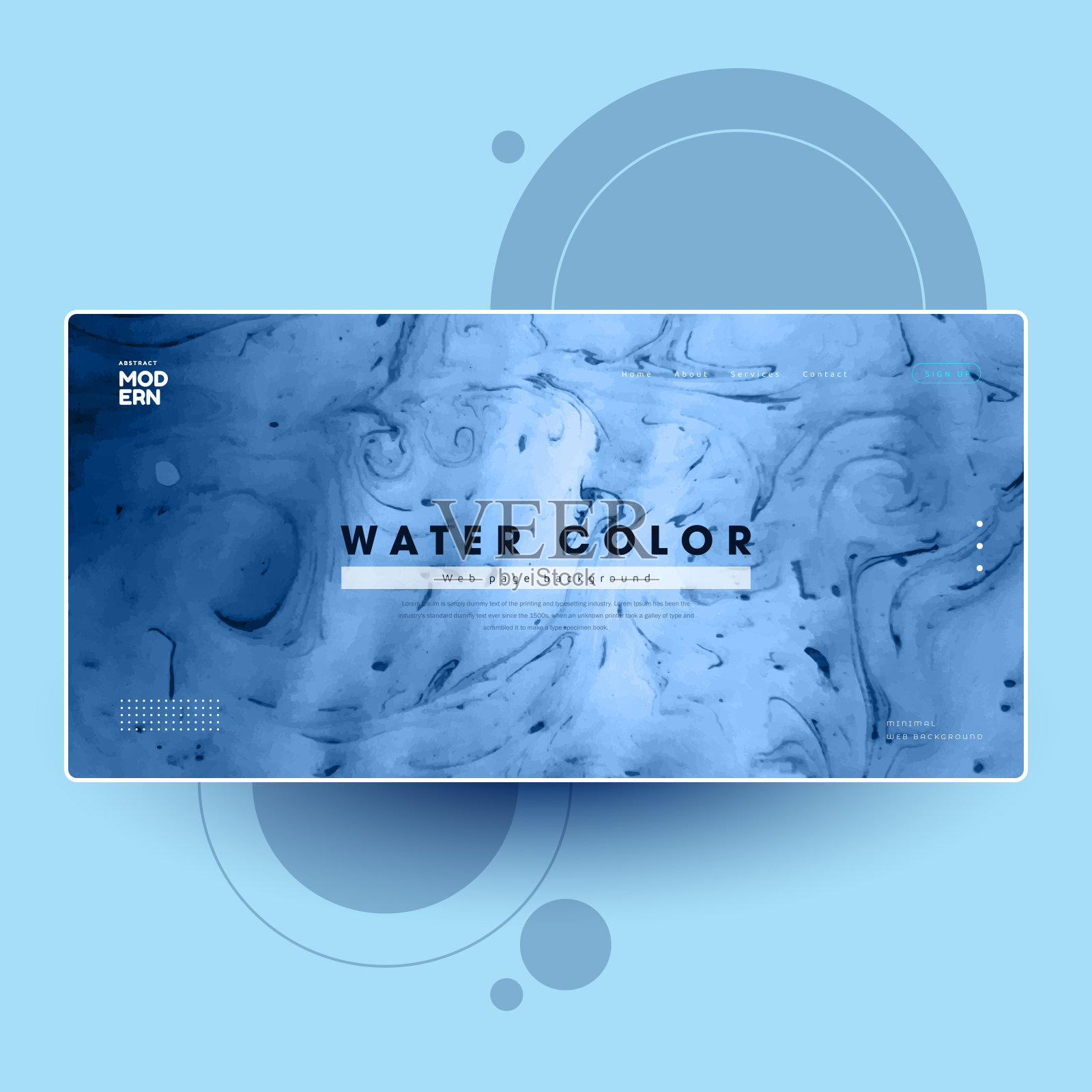 浅蓝色大理石纹理背景。为网页英雄横幅画插图插画图片素材