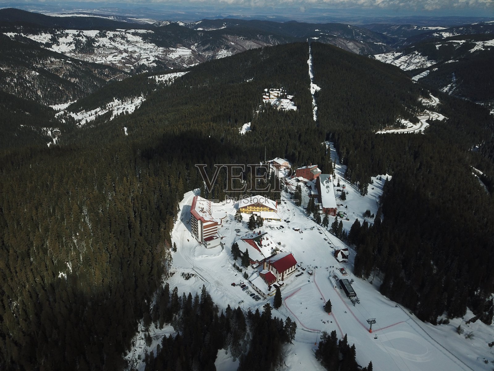 雪山的鸟瞰图照片摄影图片