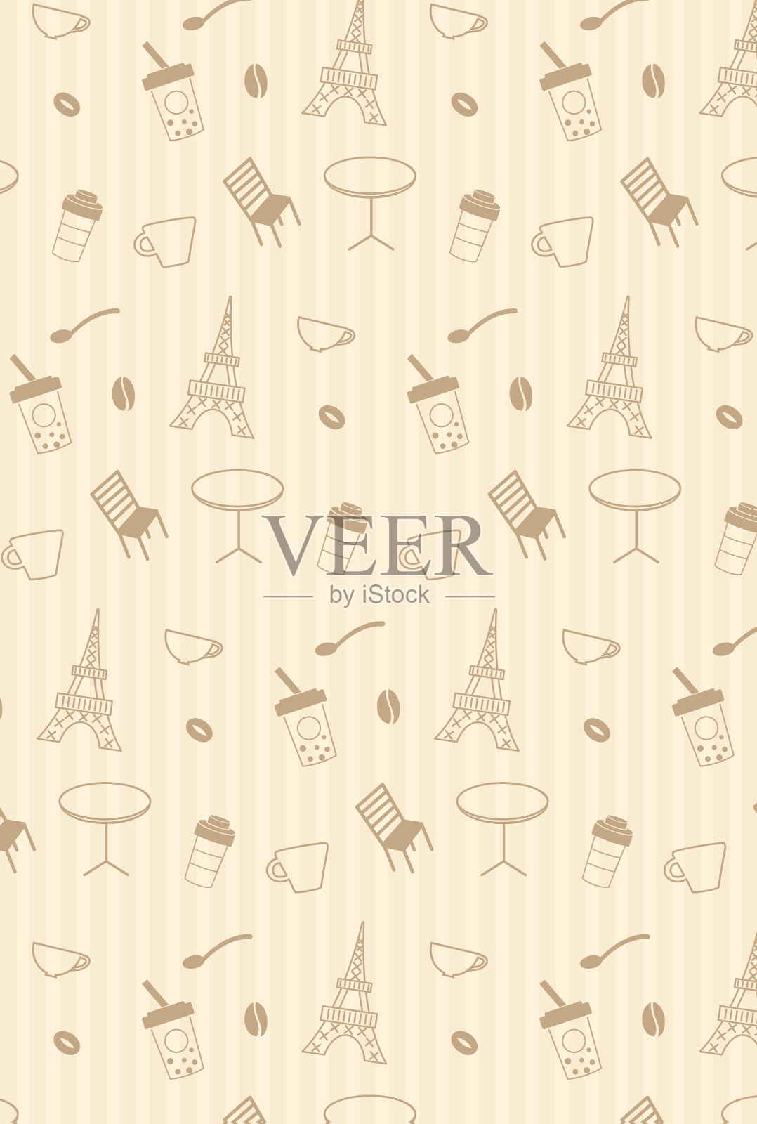 咖啡图案背景插图插画图片素材