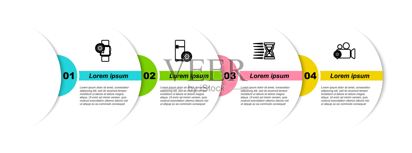 设定线智能手表设定冰箱旧图标素材