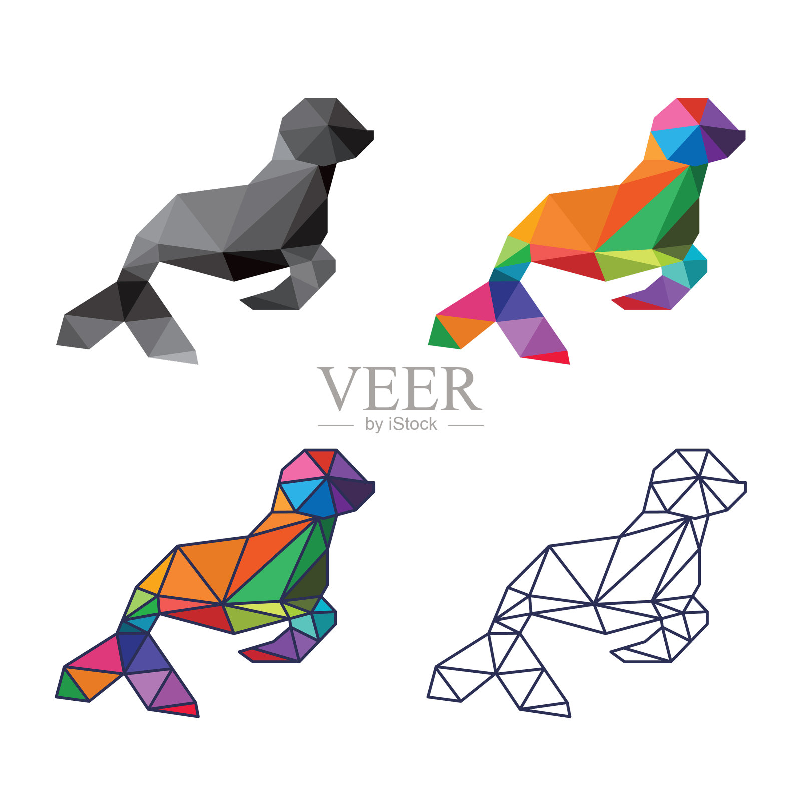 低聚密封设计插画图片素材