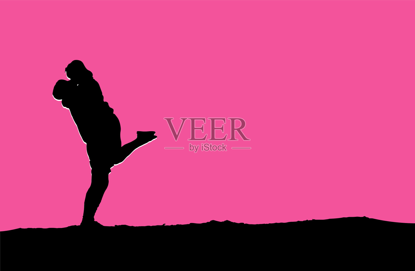 爱情主题背景插画图片素材