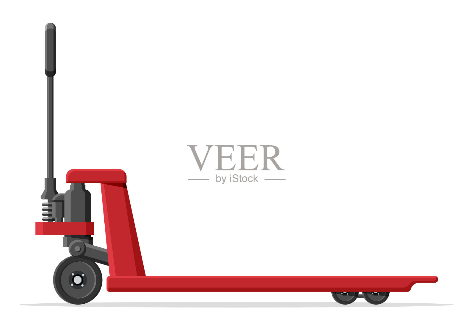 手动托盘千斤顶在白色上隔离设计元素图片