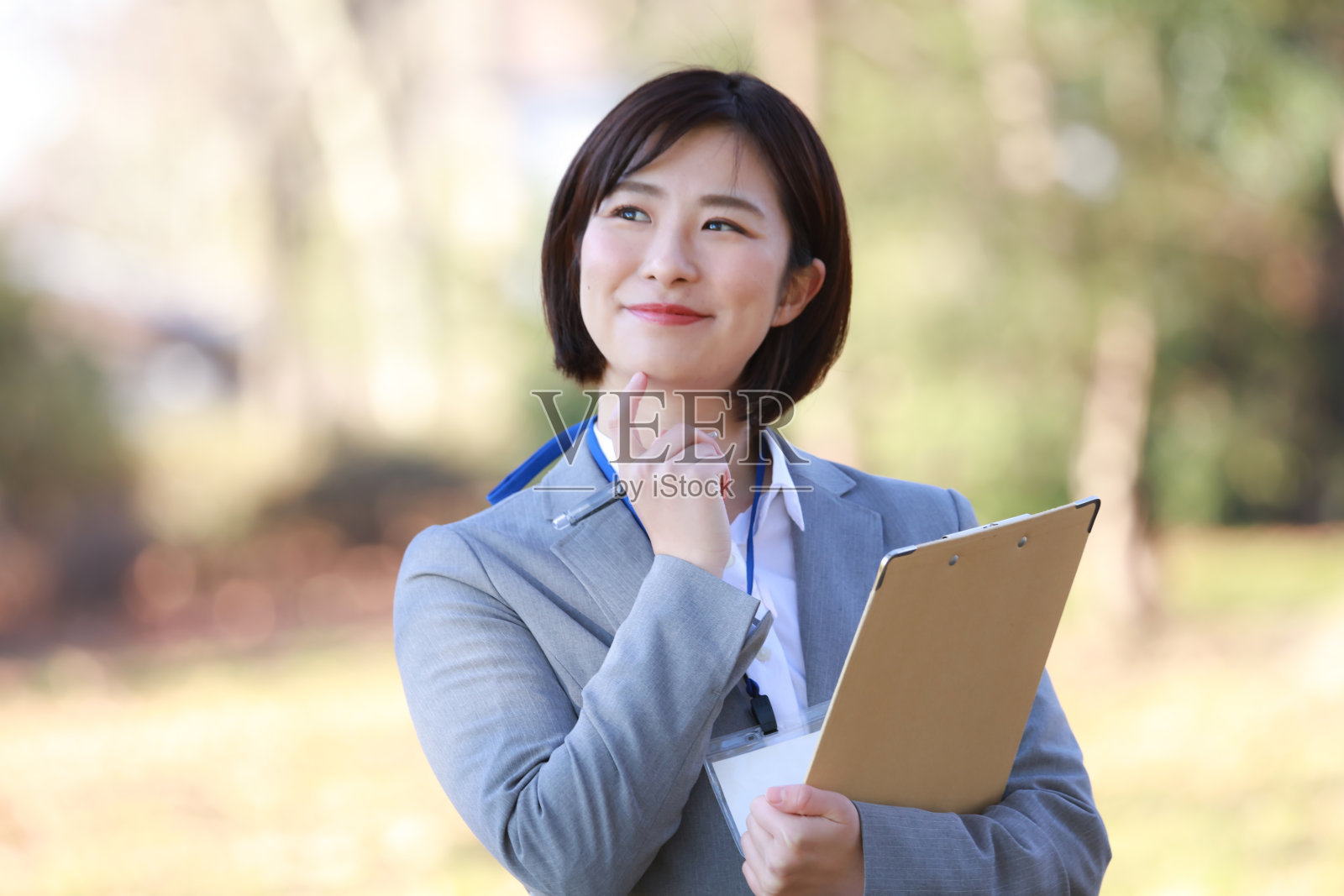 女性员工形象照片摄影图片