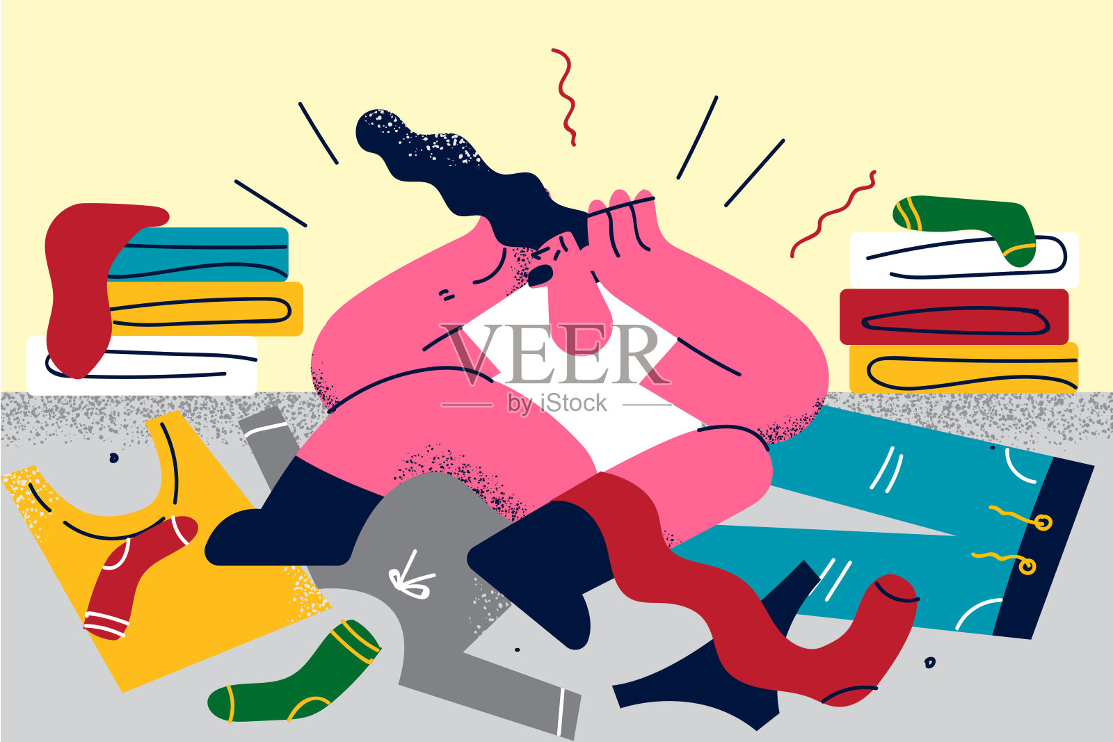 选择问题与挫折概念插画图片素材